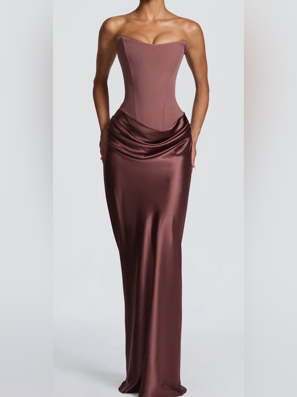 New Babyboo Maggie Maxi Dress in Dusty Rose